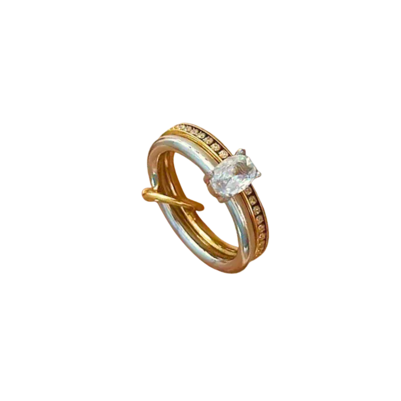 Pave Double Stack RIng
