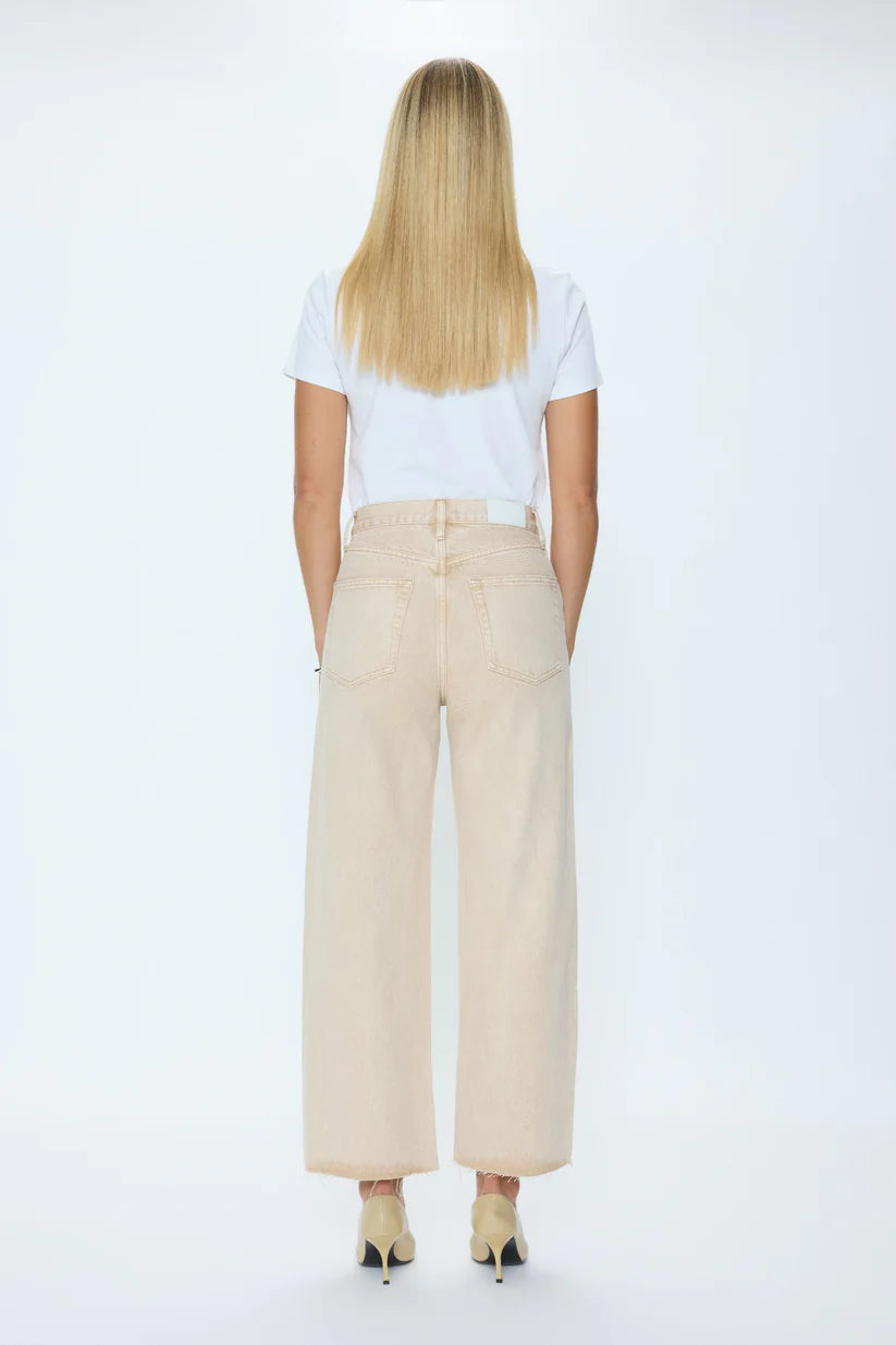 Tate Crop High Rise Bowed Jean