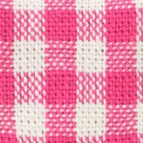 Hot Pink Gingham Dog Bow Tie