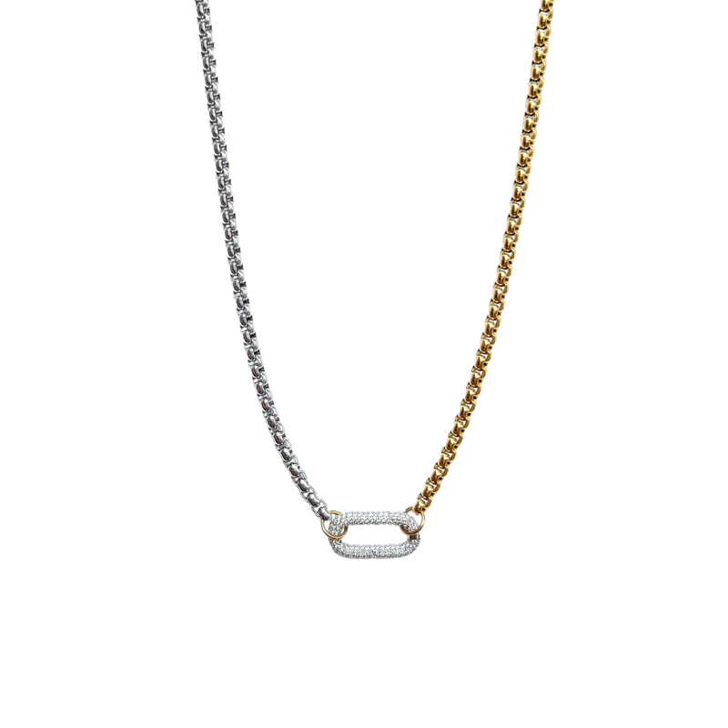 Two Tone Pave Caribeaner