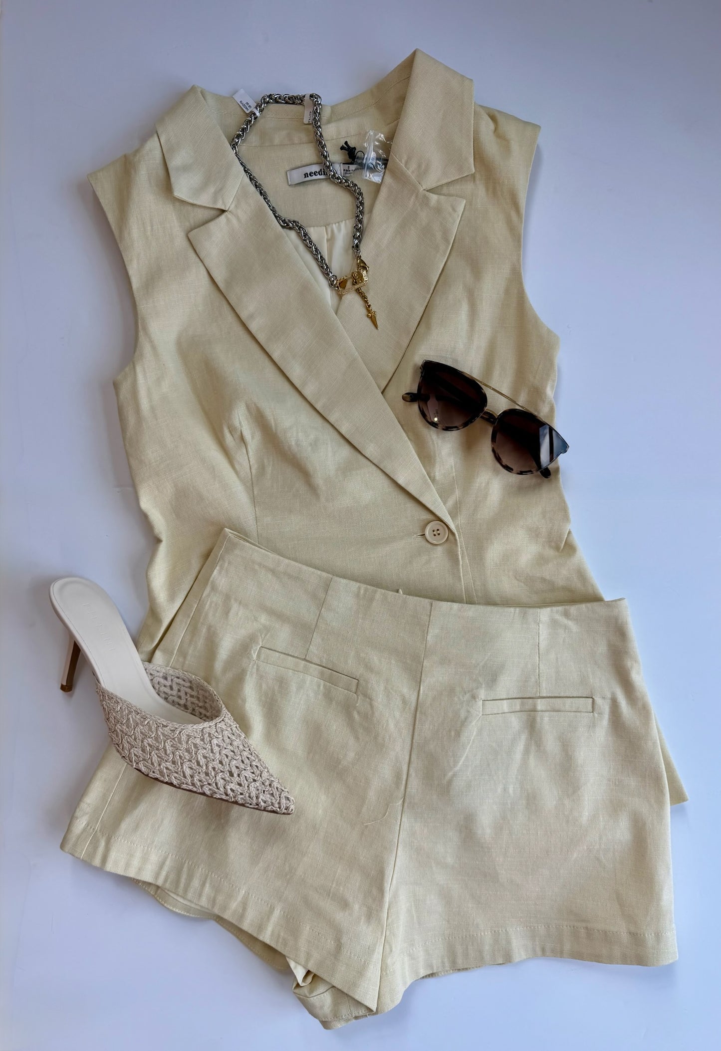 Butter Oversized Linen Vest