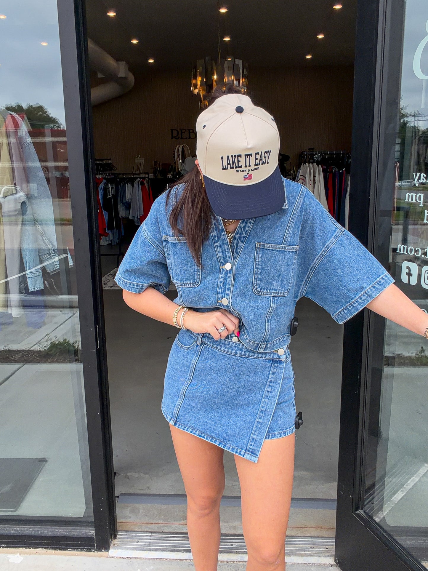 Denim Crop Shirt