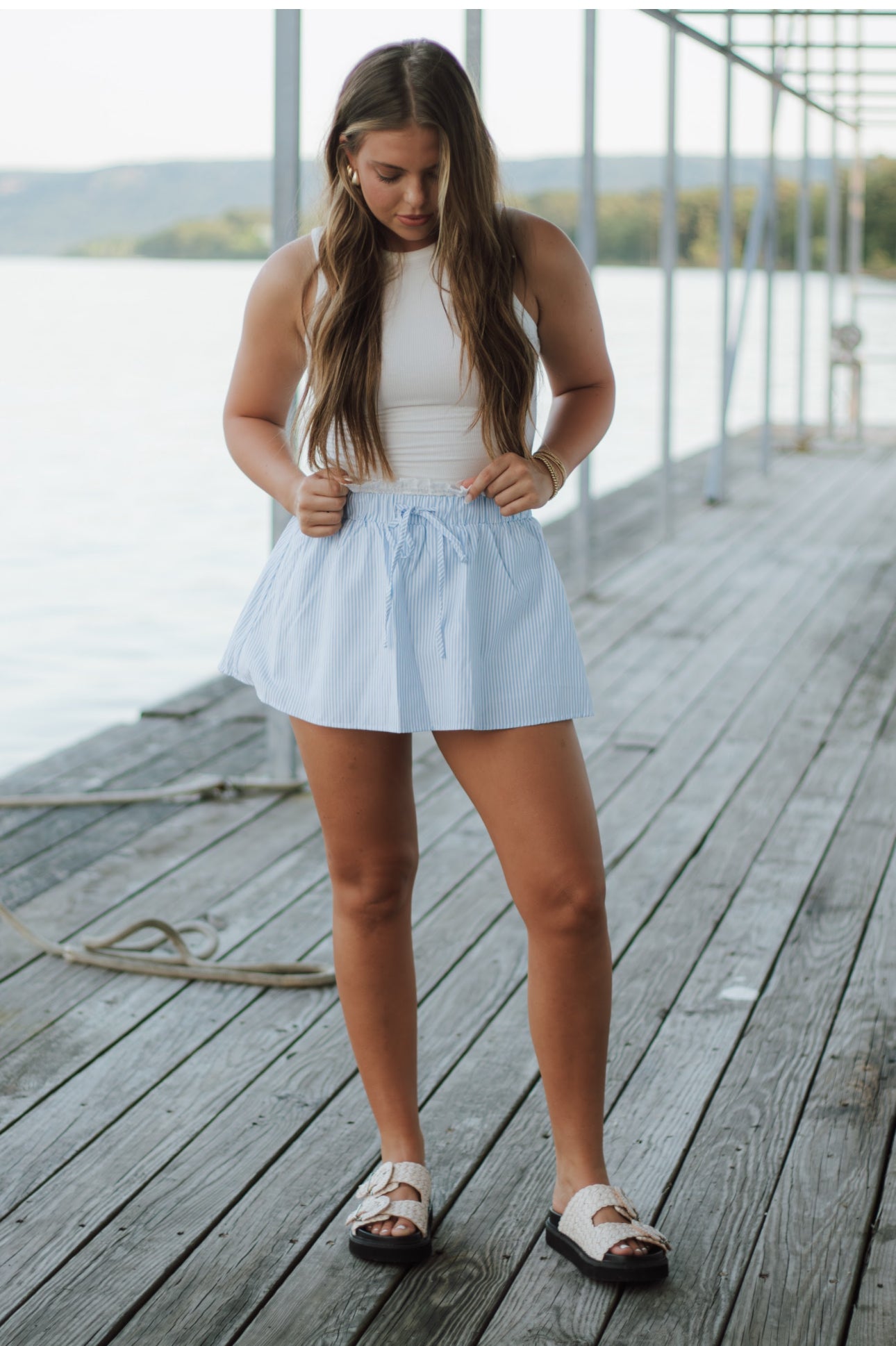 Contrast Mini Boxer Skirt