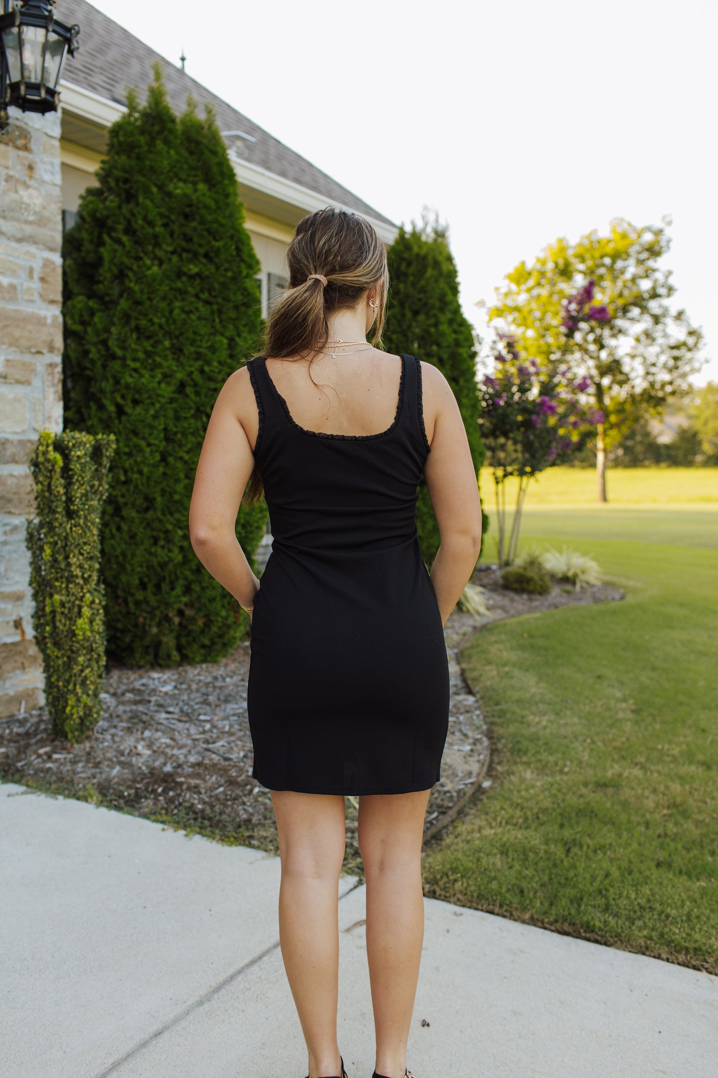 Little Black Ruffle Dress