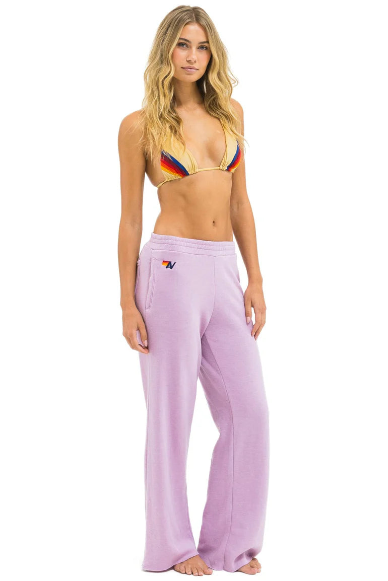 Wide Leg Sweatpant- Mauve