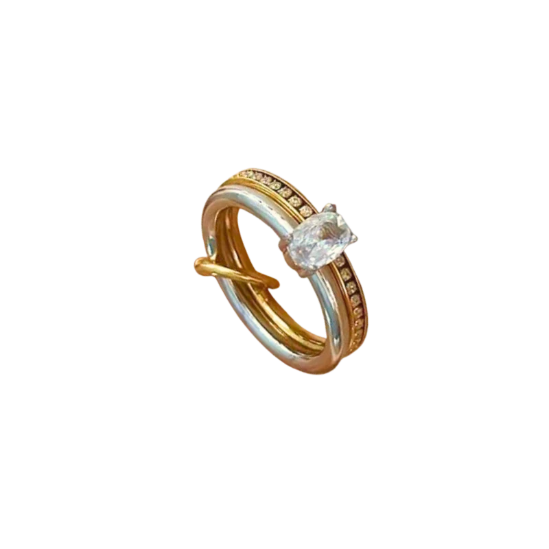 Pave Double Stack RIng