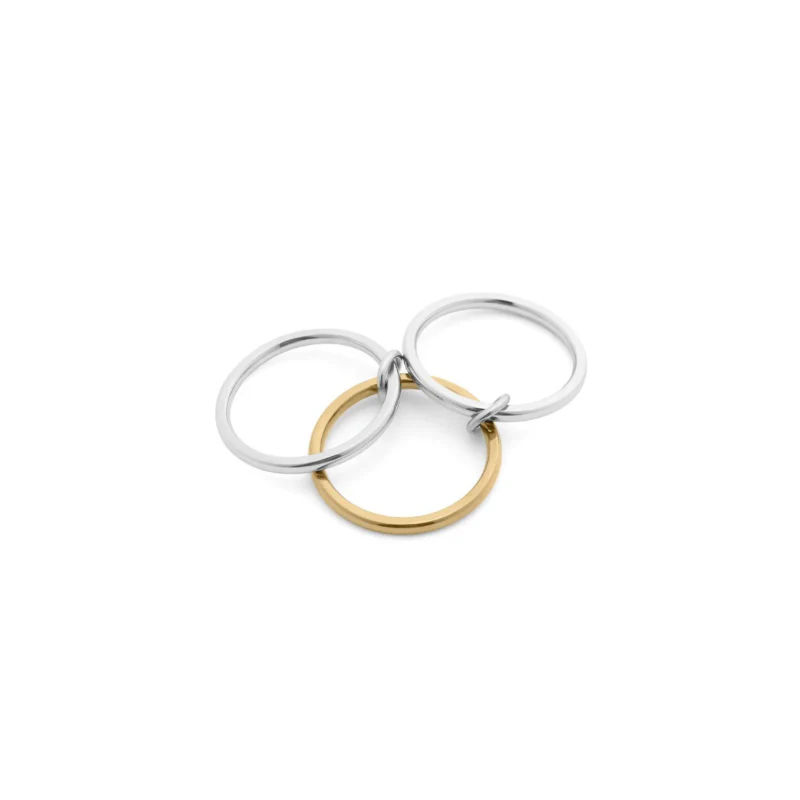 Two Toned Triple Stack Ring