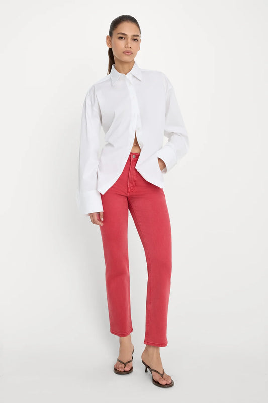 Good Icon Ankle Jean Cherry Red