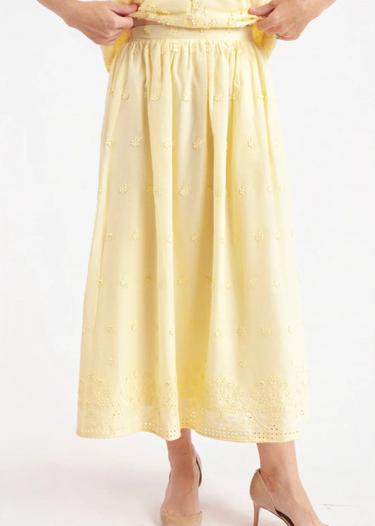 Beachglass Embroidered Maxi Skirt