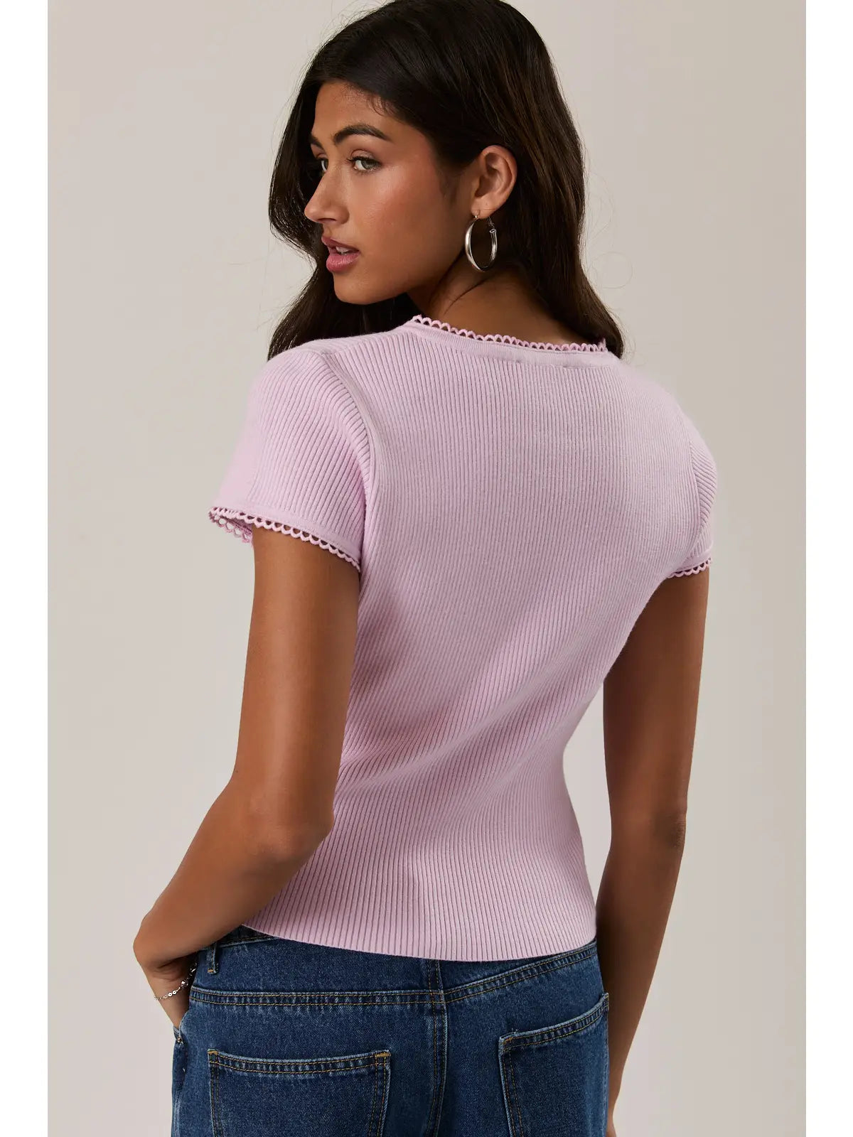 Cap Sleeve Button Down Top