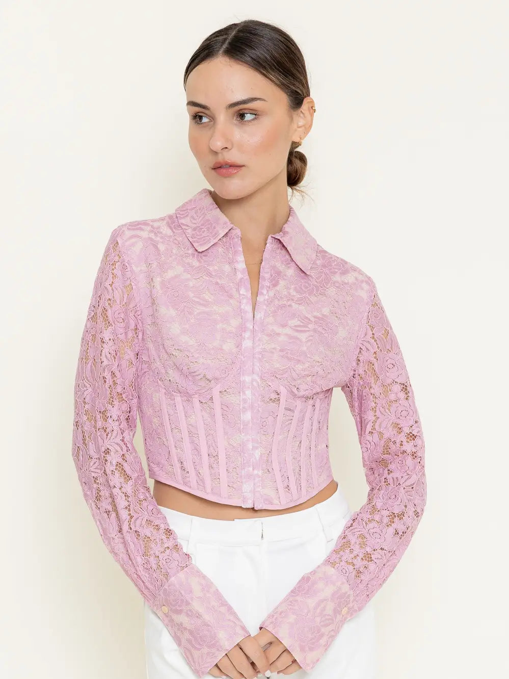 Pinky Lace Top