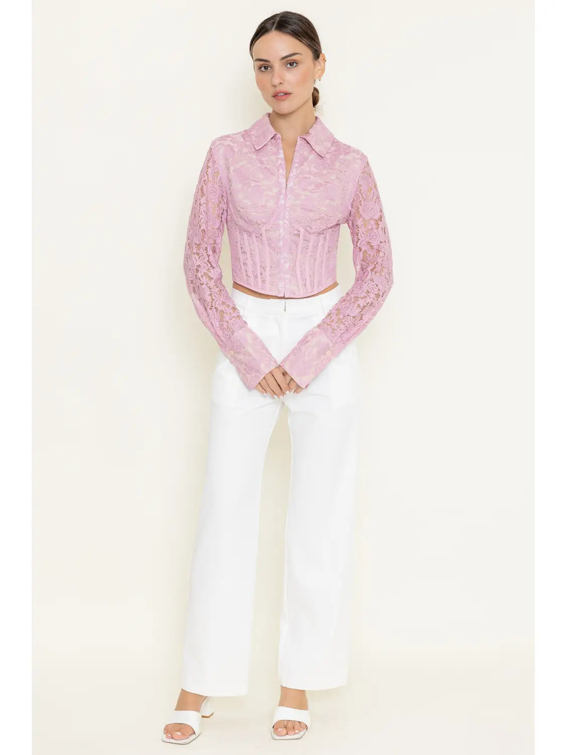 Pinky Lace Top