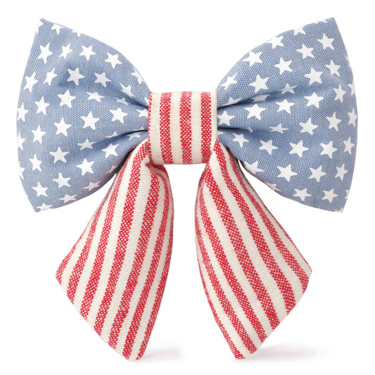 Stars and Stripes Summer Lady Dog Bow