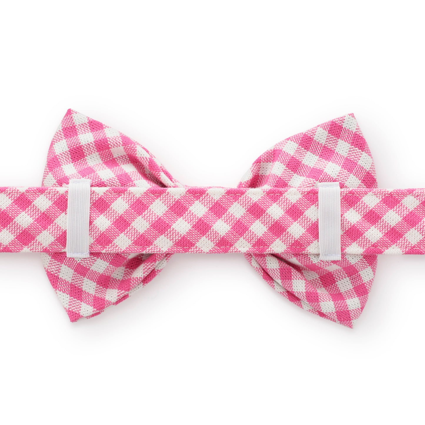 Hot Pink Gingham Dog Bow Tie