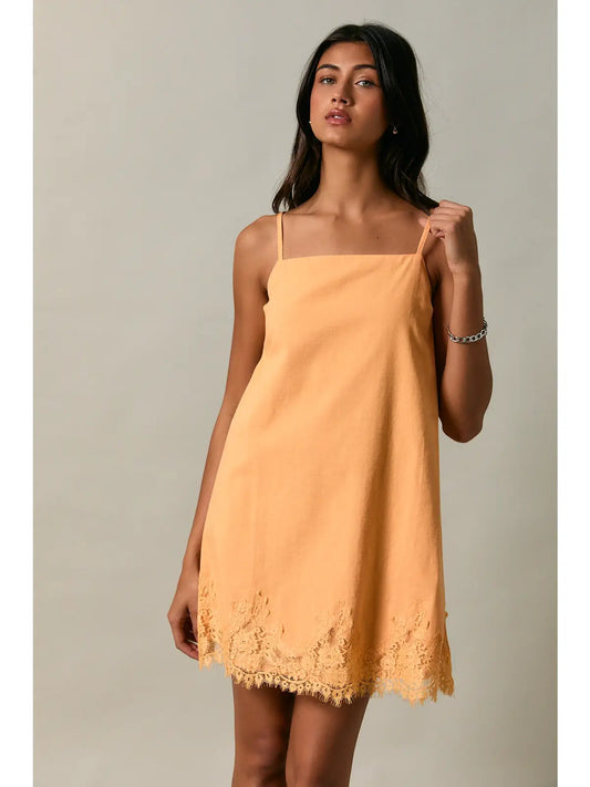 Lace Trim Shift Dress