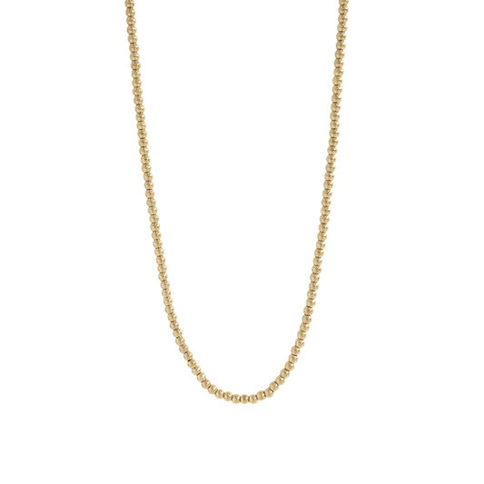 Gold Beaded Necklace- 2 mm
