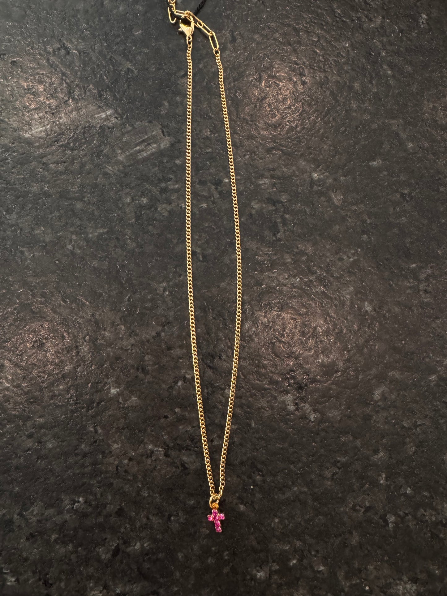 Single Mini Cross Necklace