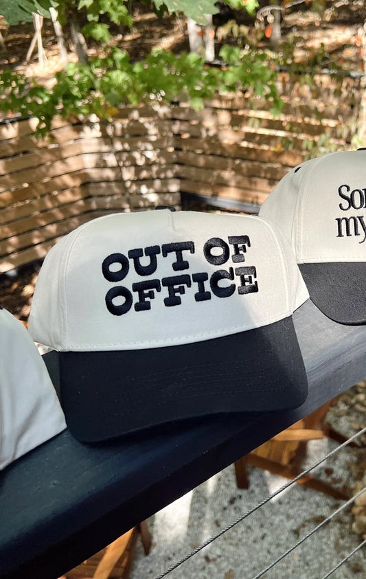Out of Office Trucker Hat- Black