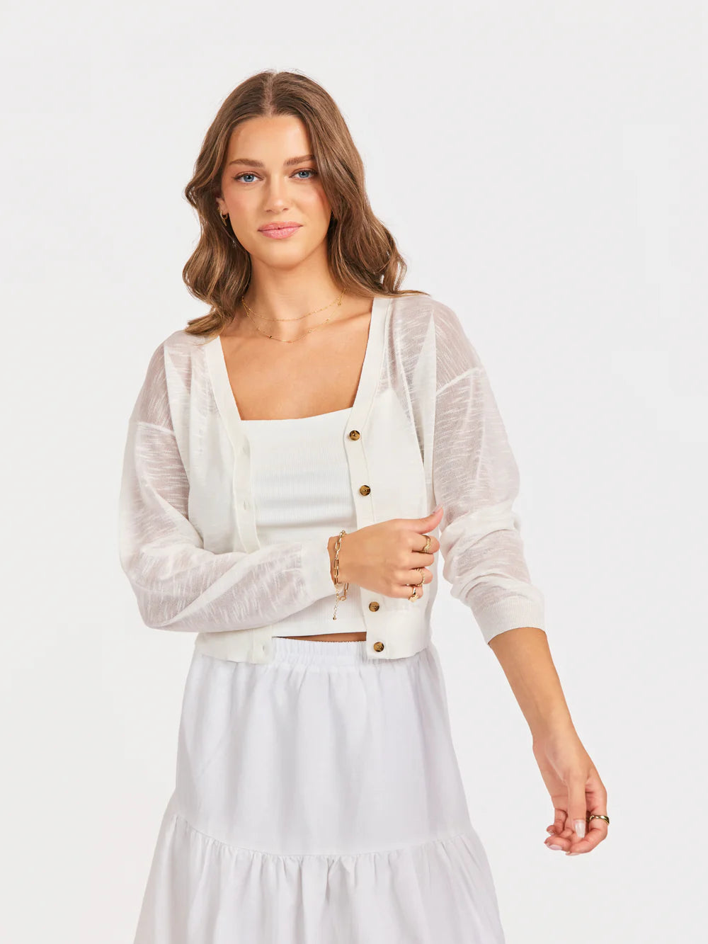 Evie Front Button Cardi