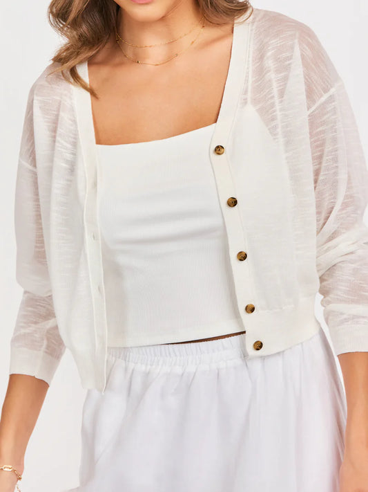 Evie Front Button Cardi