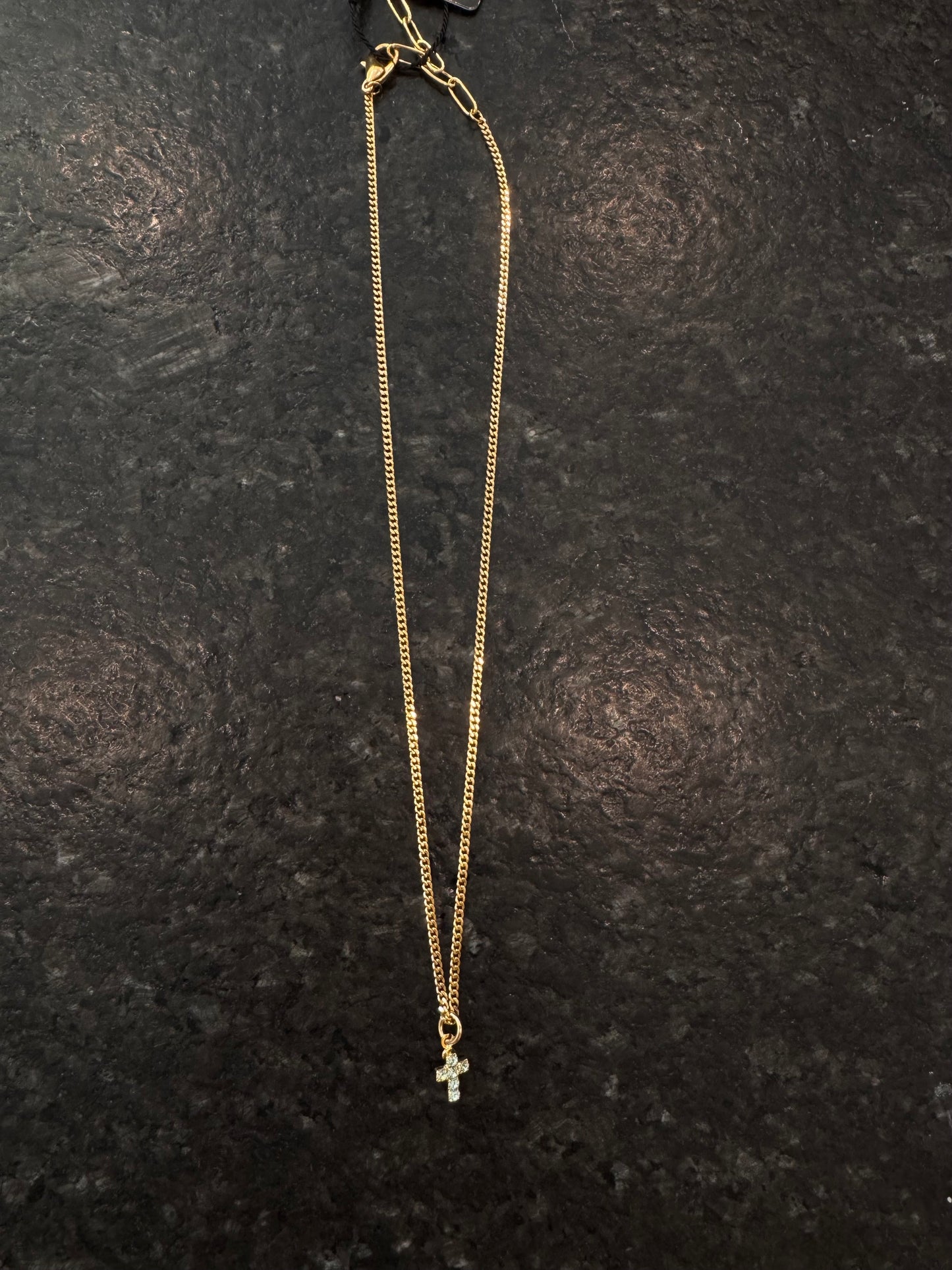 Single Mini Cross Necklace