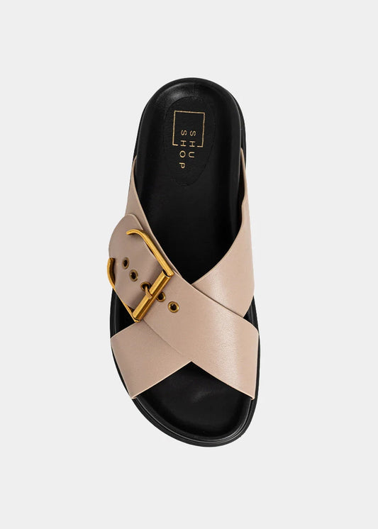 Barb Taupe Slide