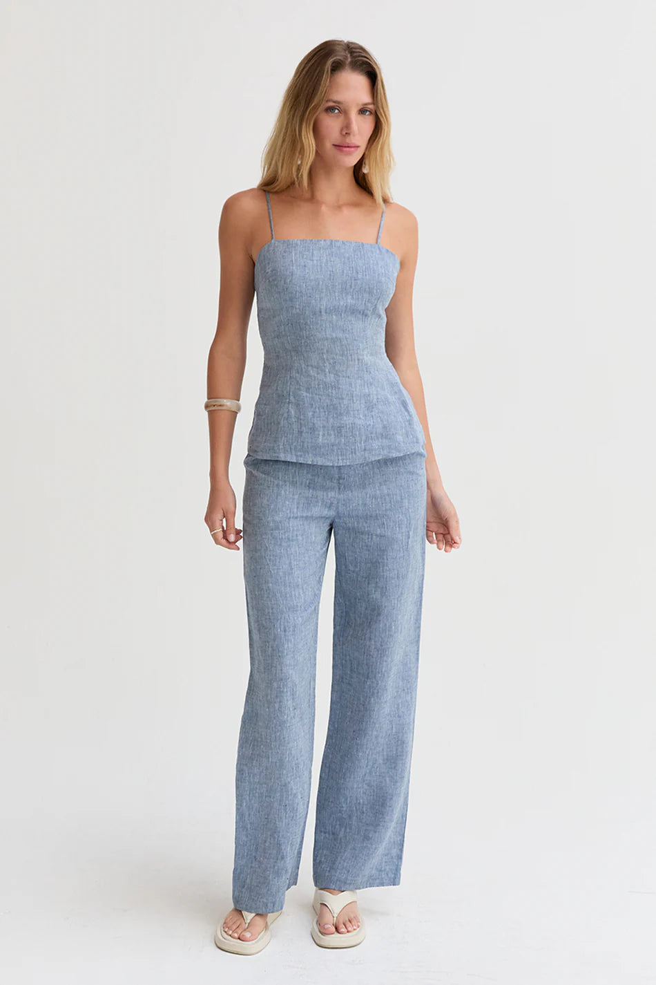 Helen Sleeveless Linen Top