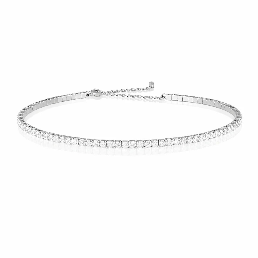 Mila Tennis Choker Silver