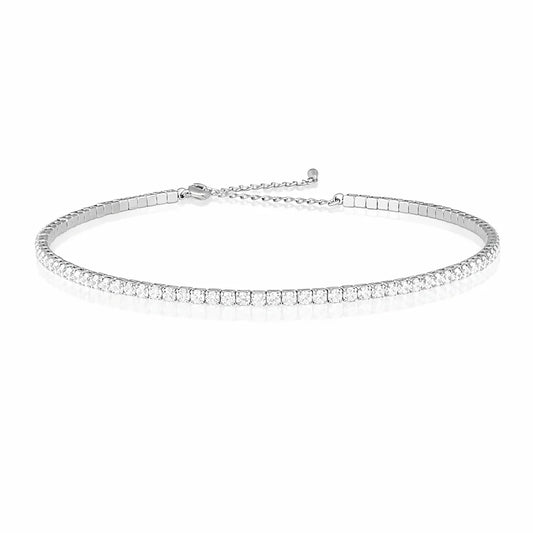 Mila Tennis Choker Silver