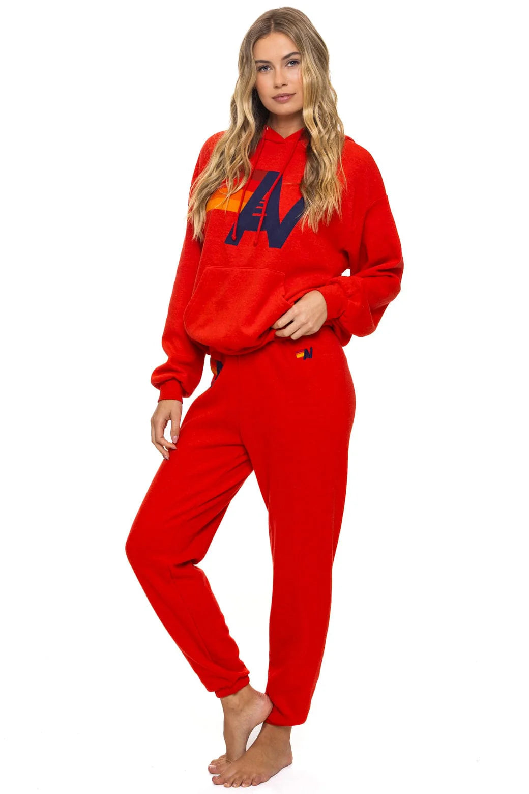Logo Pullover Hoodie-Red