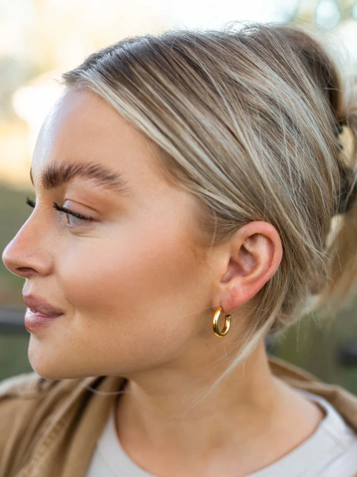 Cleo Chunky Gold Hoop Earrings
