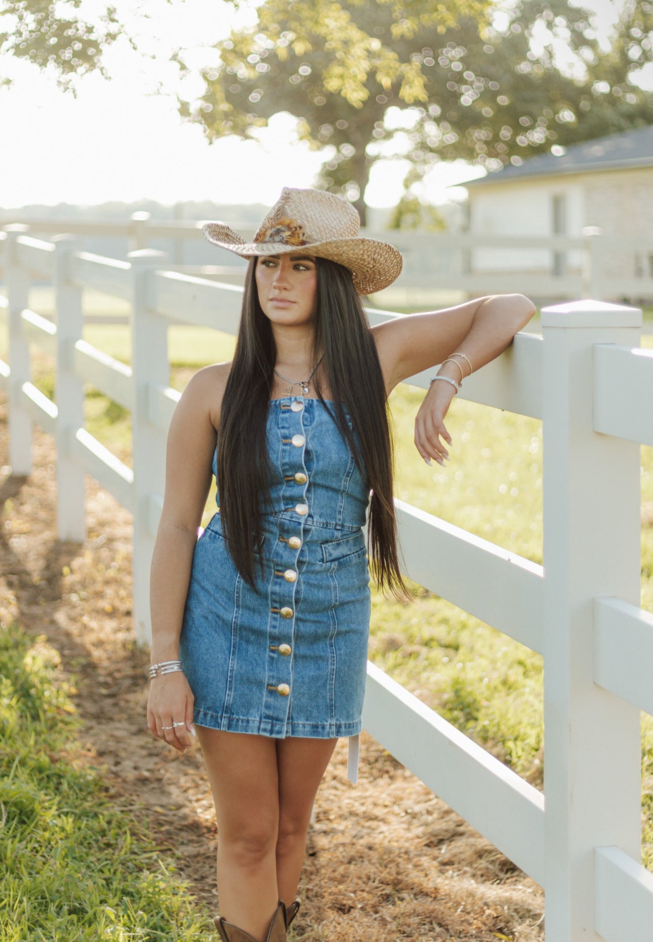 Denim Tube Mini Dress