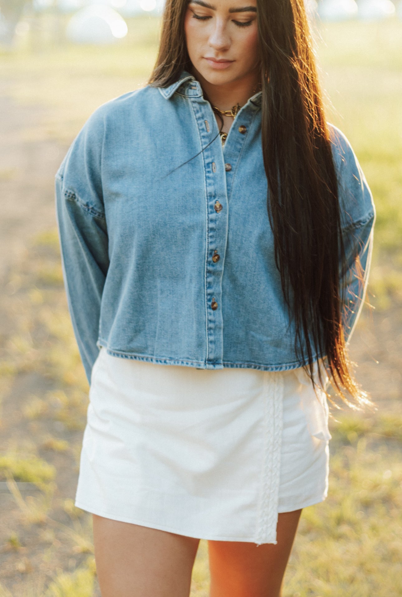 Favorite Daughter Crop Ex- Boyfriend Shirt
