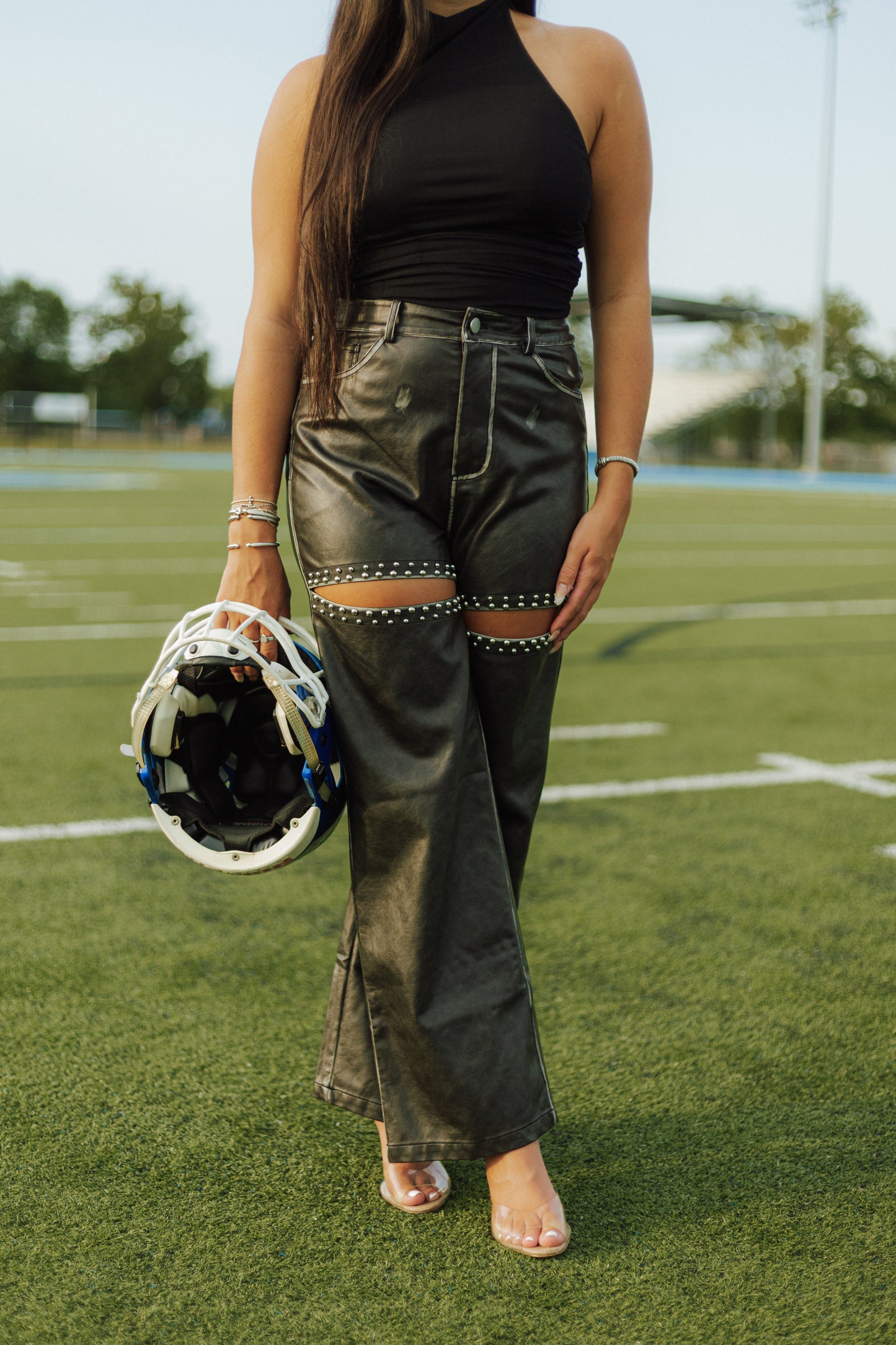 Studded Leather Pants