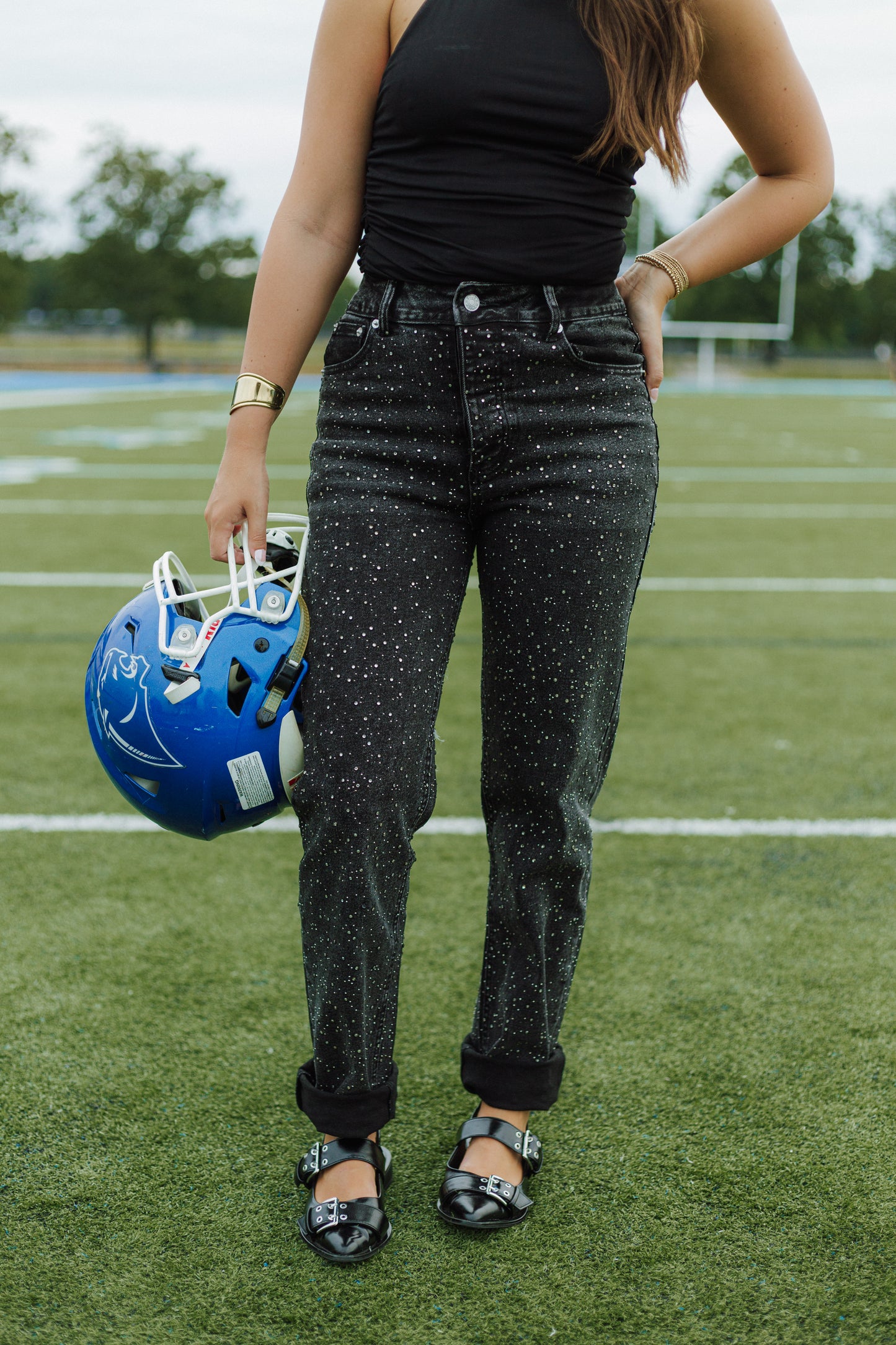 Scattered Studded Jeans