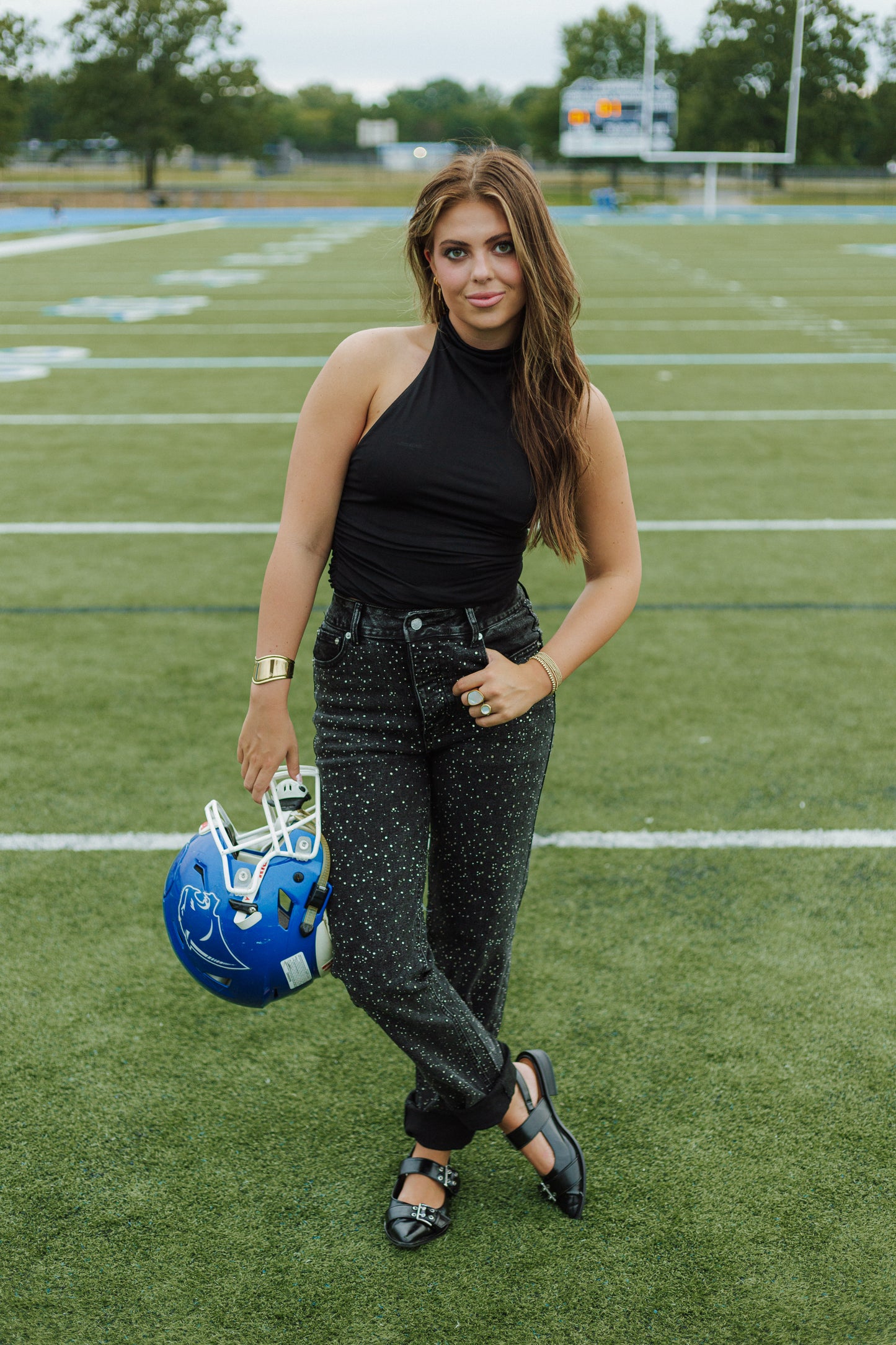 Scattered Studded Jeans