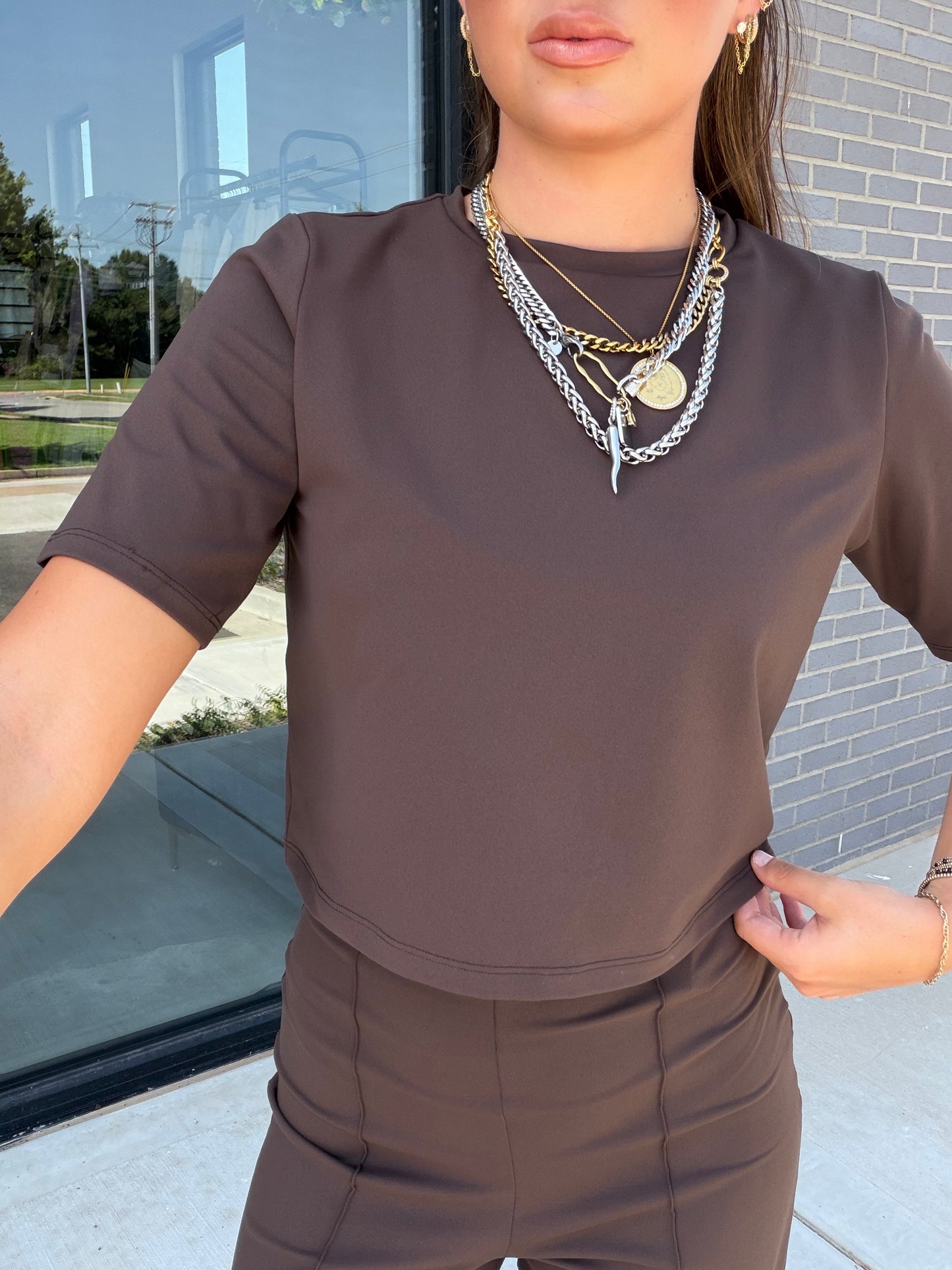 Espresso Boxy Tee