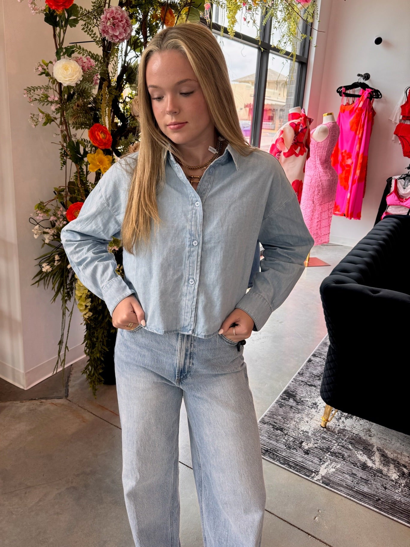 Button Down Denim Shirt