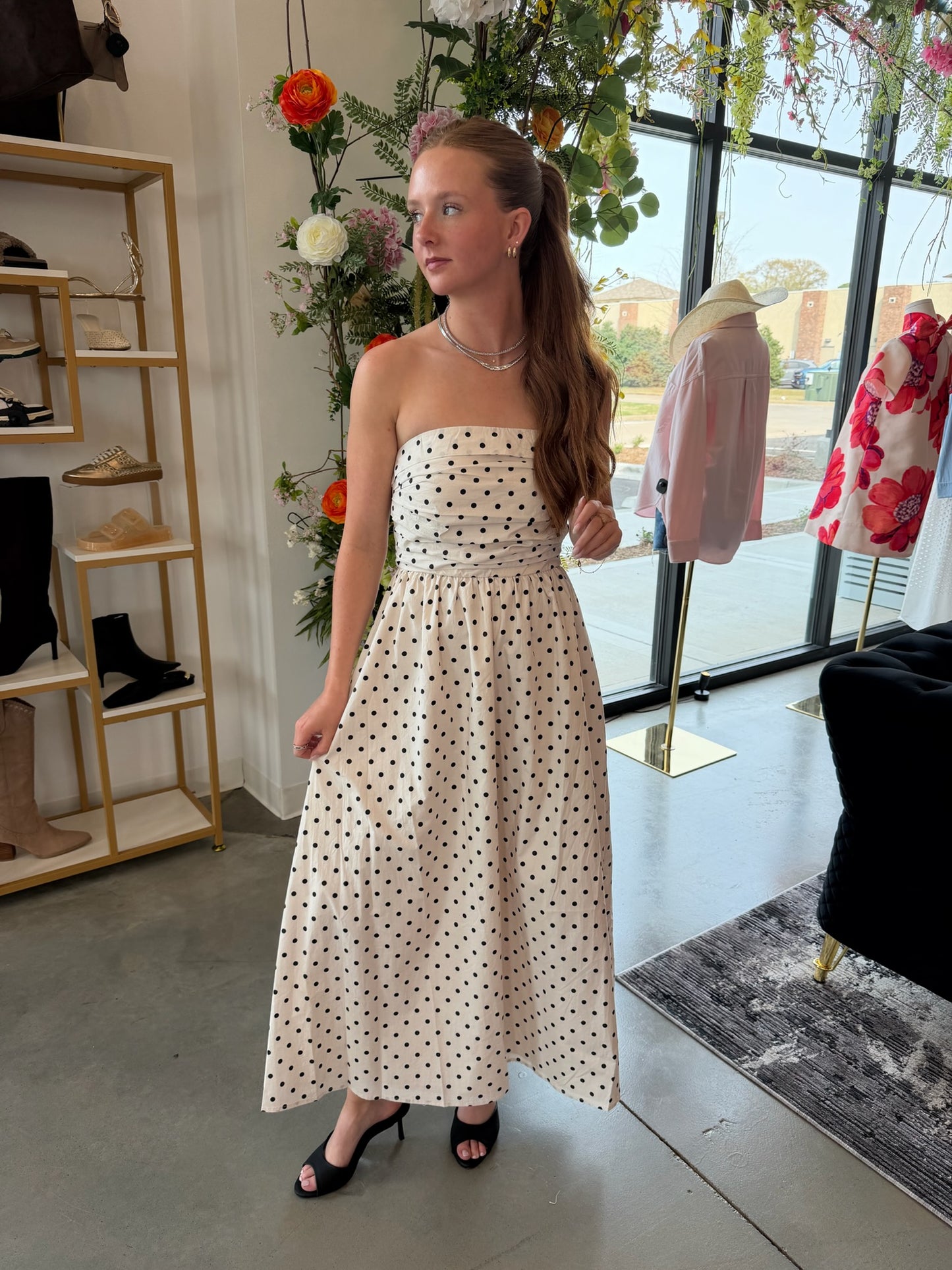 Polka Dot Maxi Dress