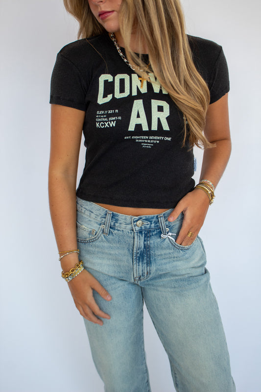 Conway Baby Tee- Black
