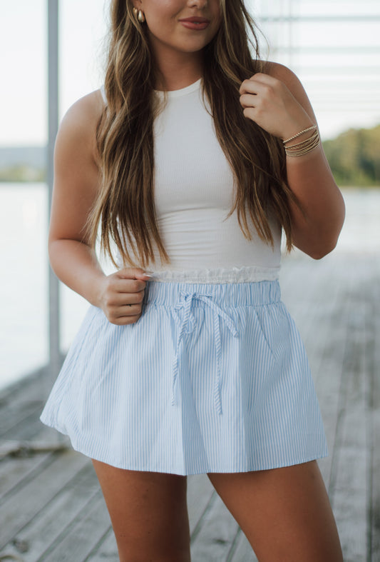 Contrast Mini Boxer Skirt