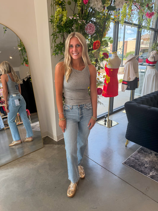 Emily High Neck Rib Tank