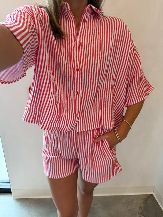 Red Striped Gauze Set