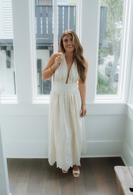 Poplin Halter Dress