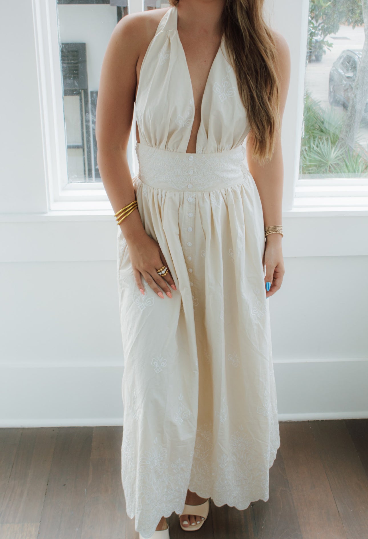 Poplin Halter Dress