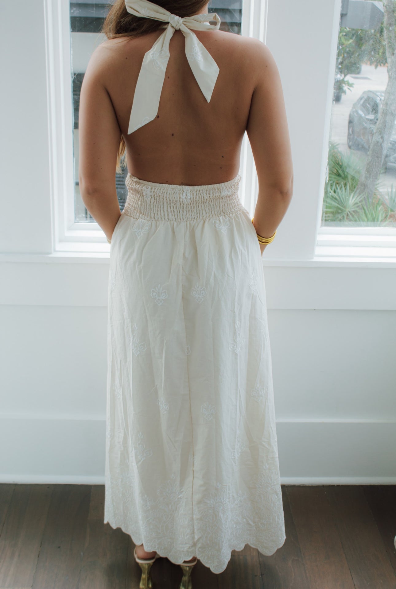 Poplin Halter Dress
