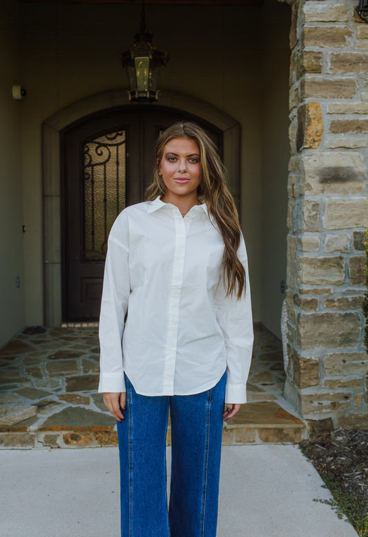 Poplin Button Down Shirt