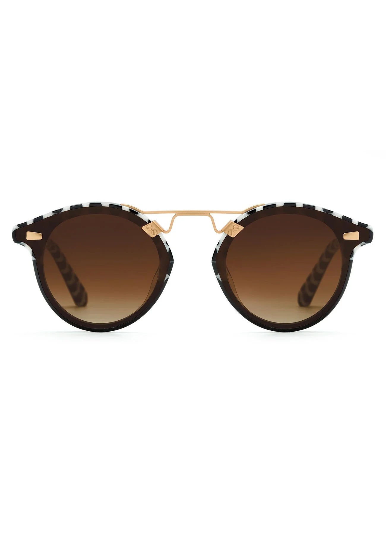 St Louis Nylon Domino to Black 24K Sunglasses