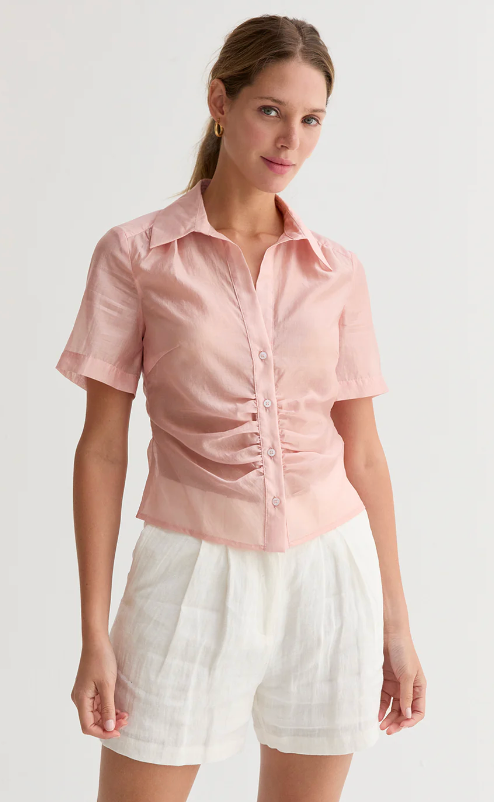 Lola Tencel Shirred Top