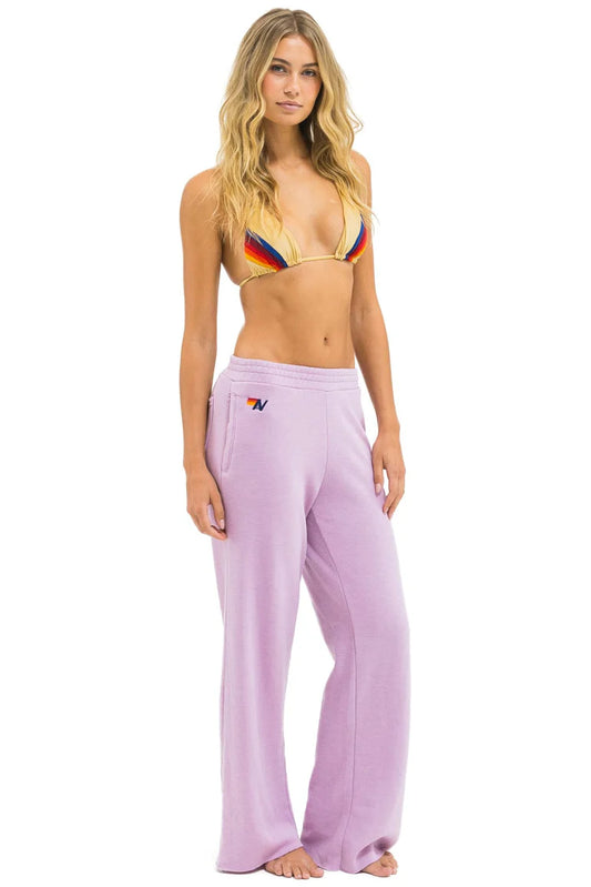 Wide Leg Sweatpant- Mauve